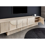 Meuble télé design 200 cm bois chaulé