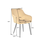 Chaises Contemporaines avec Accoudoirs | Velours Jaune