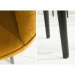 Chaises Contemporaines avec Accoudoirs | Velours Jaune