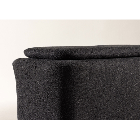 Banquette en tissu peluche noir 100 cm