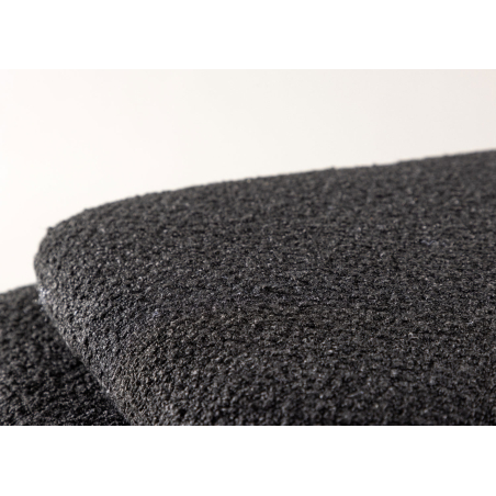 Banquette en tissu peluche noir 100 cm