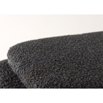 Banquette en tissu peluche noir 100 cm