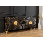 Meuble buffet design 180 cm quatre portes sculptées