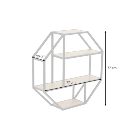 Meuble Étagère Murale Hexagonale pas cher