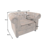 Fauteuil vintage en microfibre