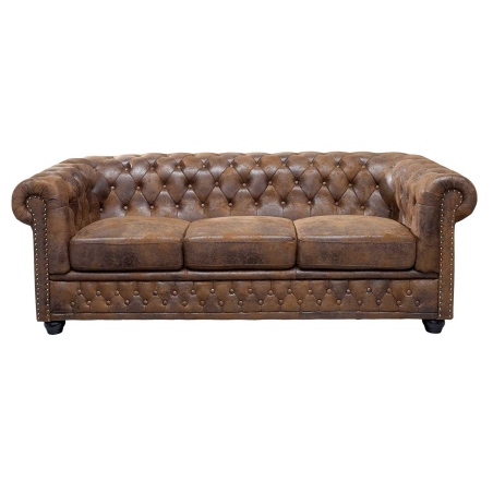 Canapé vintage aspect marron antique