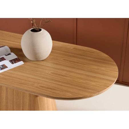 Table Ovale Bois Naturel 200 cm  6-8 Places