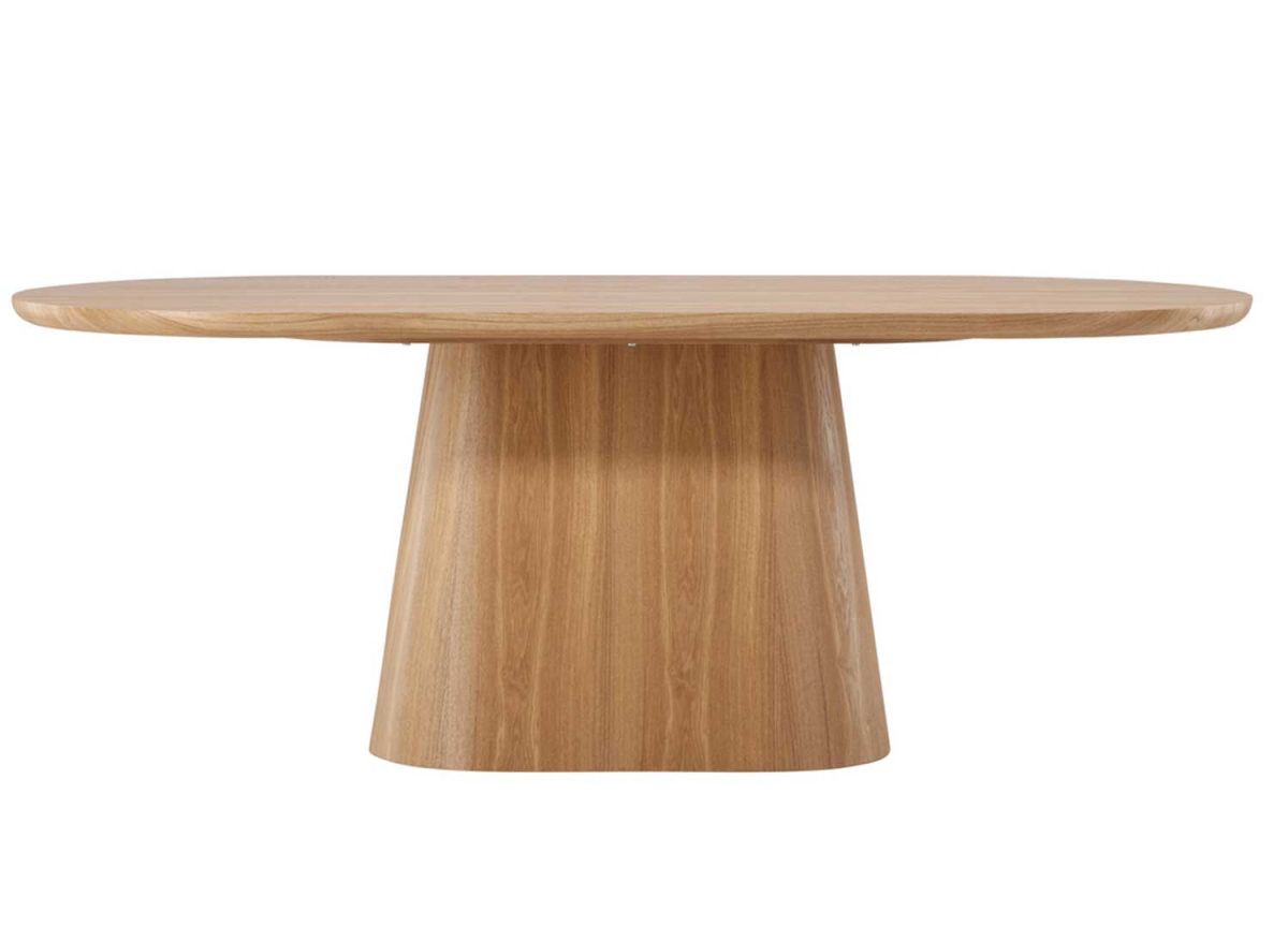 Table ovale en bois naturel 2 mètres