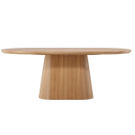 Table ovale en bois naturel 2 mètres