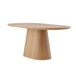 Table ovale moderne pas cher en bois naturel 2 mètres