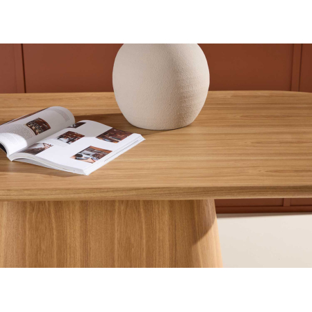 Table Ovale Bois Naturel 200 cm  6-8 Places