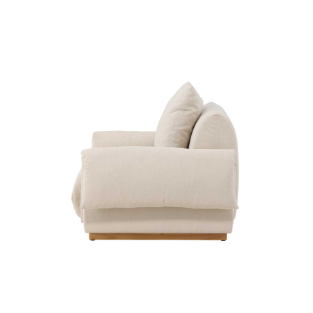 Fauteuil Scandinave en lin beige