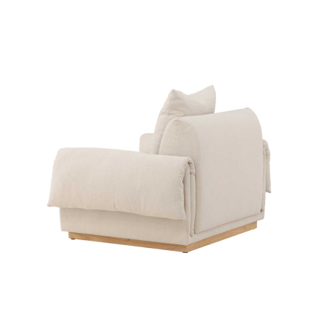 Fauteuil Scandinave en lin beige