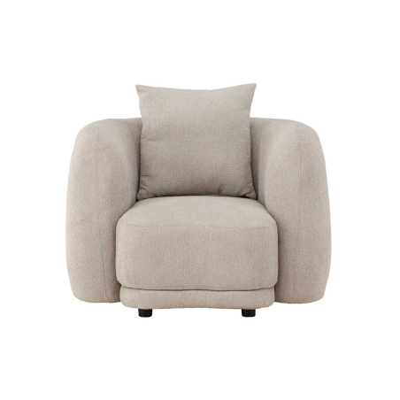 Fauteuil moderne confortable rembourré avec accoudoirs et coussin