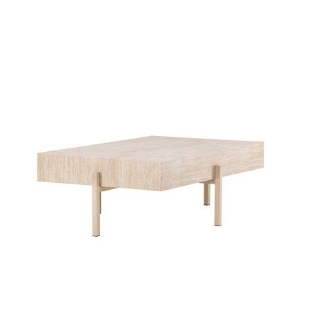 Table Basse Design Blanchi à la Chaux