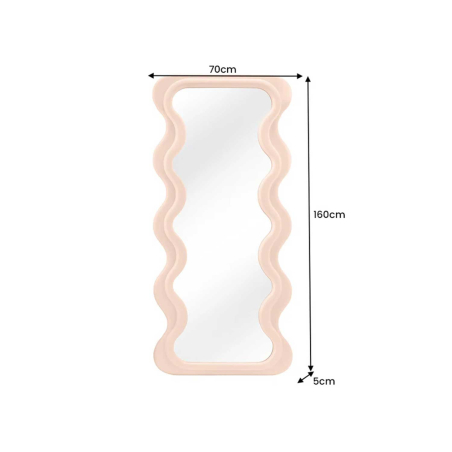 Miroir Design 160 cm Abricot Pastel