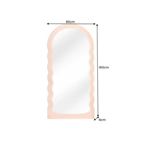 Miroir 160 cm, Cadre arche et vague