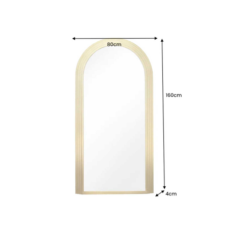 Grand Miroir Arche Doré 160 cm