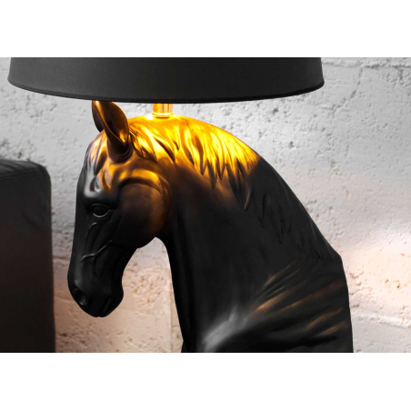 Lampadaire Cheval Design Noir 130 cm