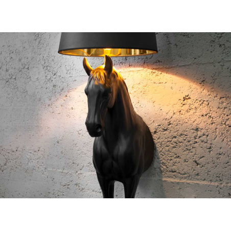 Lampadaire Cheval Design Noir 130 cm