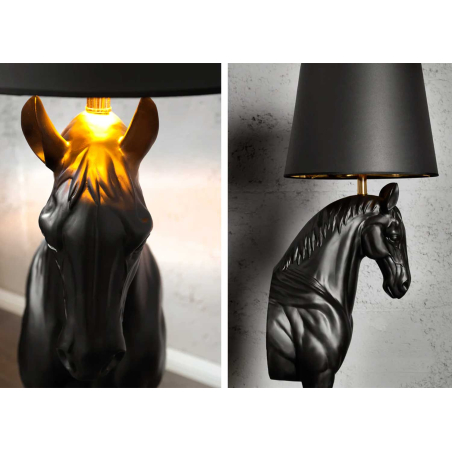 Lampadaire Cheval Design Noir 130 cm