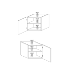 Meuble TV mural et cube de rangement suspendu