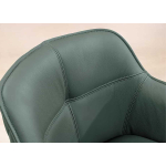 Chaises en Cuir Véritable Vert - Assises Pivotantes