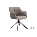 Fauteuil en cuir rotatif