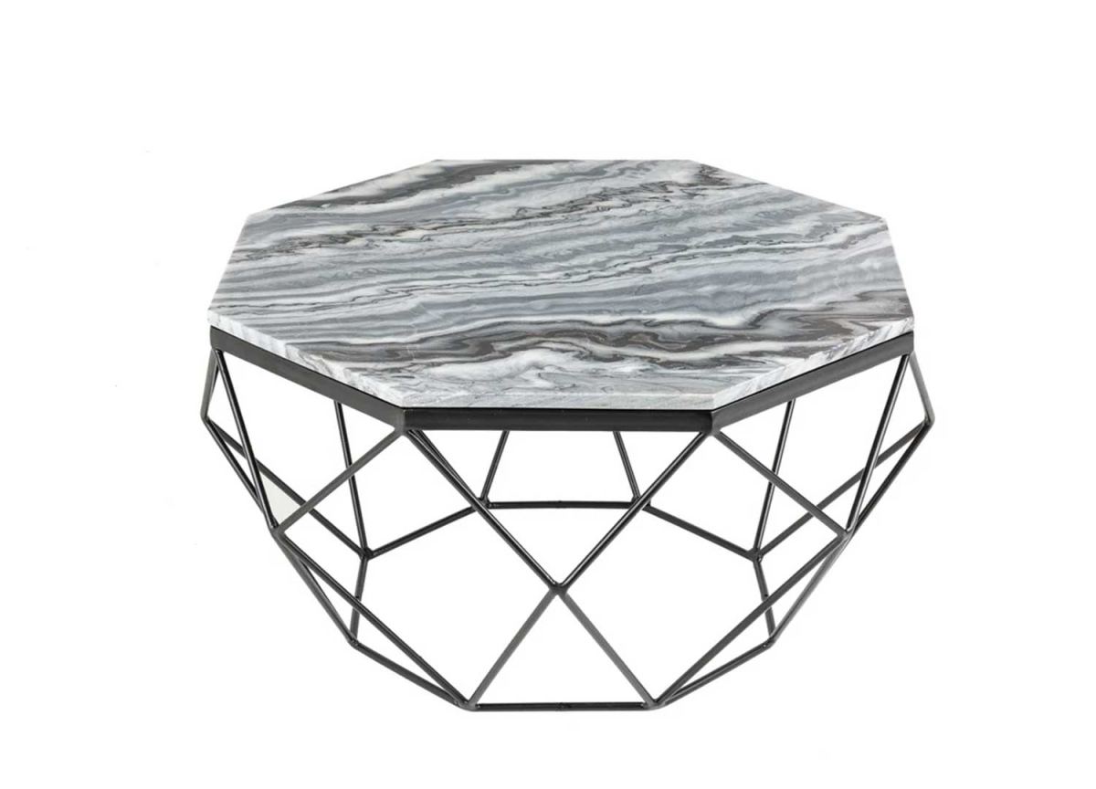 Table basse marbre gris clair