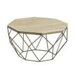 Table basse en pierre travertin beige