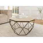 Table basse moderne en pierre naturel beige