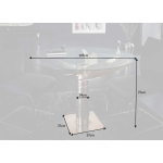 Table-Originale Ronde 105 cm - Pied Hélice Argenté