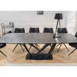 Table salle à manger extensible céramique gris graphite 180-220-260 cm