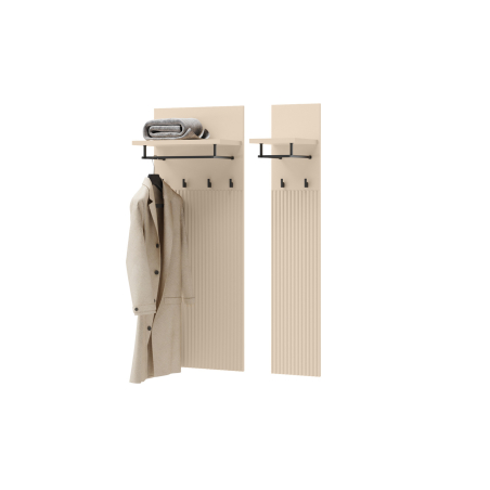 Lot de 2 portes manteaux beige sable et noir