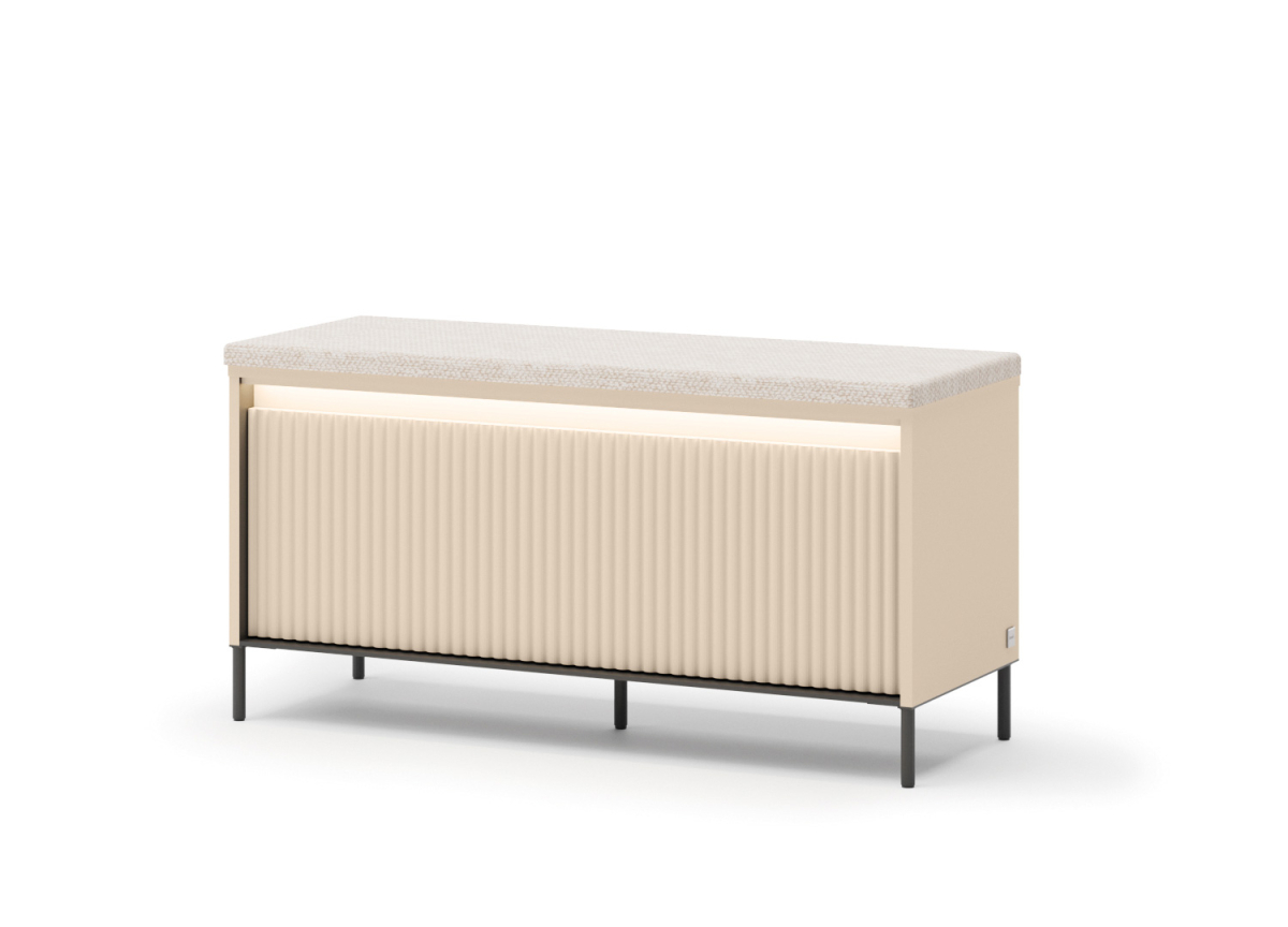 banc chaussures beige avec led