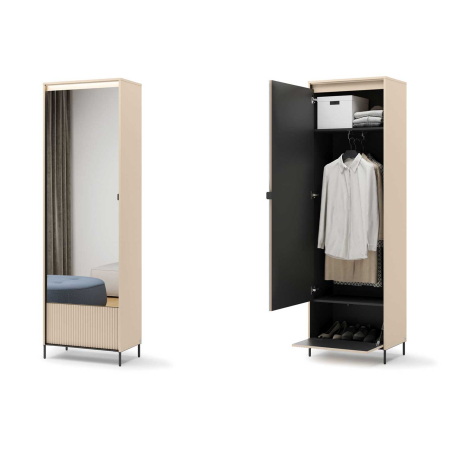 armoire vestiaire avec miroir moderne