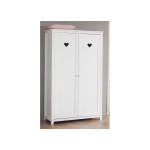 Armoire blanc laqué 2 portes