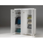 Armoire blanc laqué 3 portes