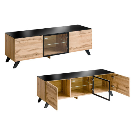 Meuble TV Bas en Bois scandinave