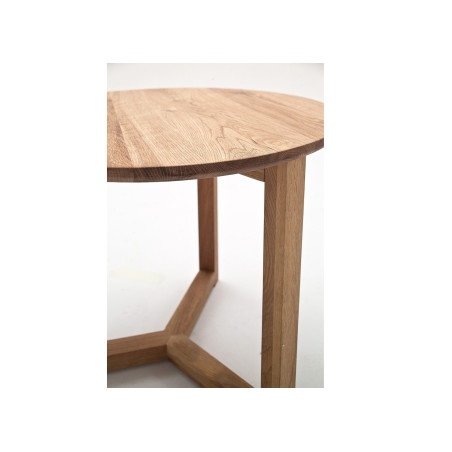 3 Tables Gigognes Ronde Embîtable en Bois Chêne Massif