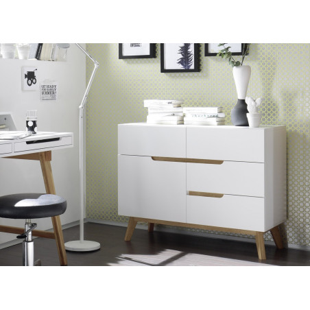 Commode de Salon Scandinave Blanche