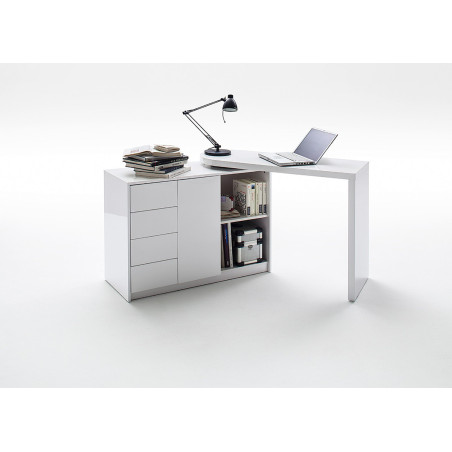 Bureau Moderne Blanc avec Rangement