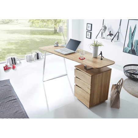 Bureau d'Ordinateur en Bois Massif