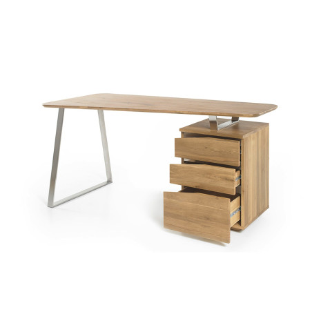 Bureau d'Ordinateur en Bois Massif