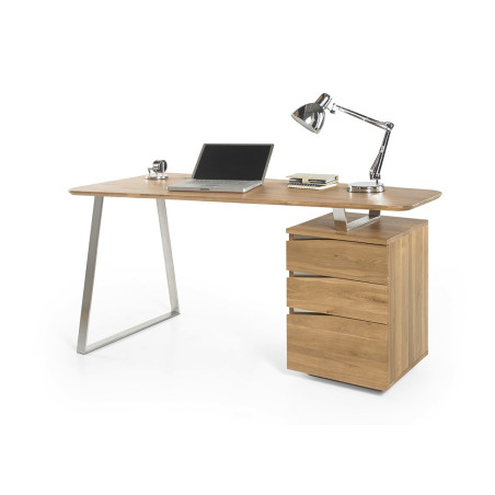 Bureau d'Ordinateur en Bois Massif