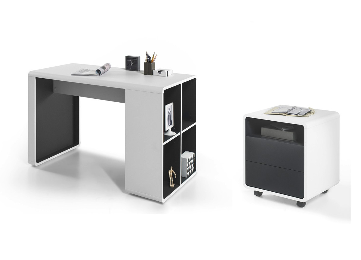 Bureau Design Blanc & Gris