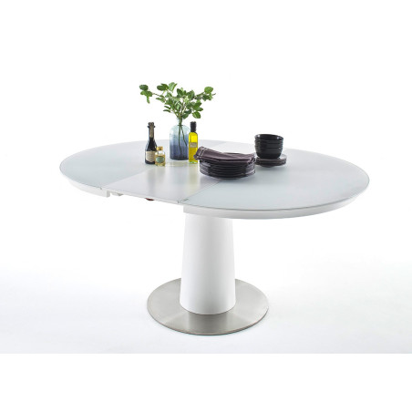 Table en Verre Ronde avec Rallonge