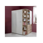 Lit Simple et Armoire Dressing D'angle