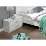 Lit 160x200 cm Blanc - Chambre Adulte