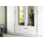 Armoire Blanche - 4 Portes / 2 Tiroirs